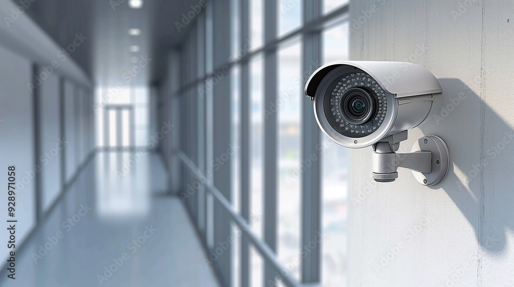 Security Camera in Modern Building Hallway
Security Camera in Modern Building Hallway