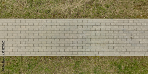 Bilde på lerret top view of surface of paving slabs and pedestrian footpath