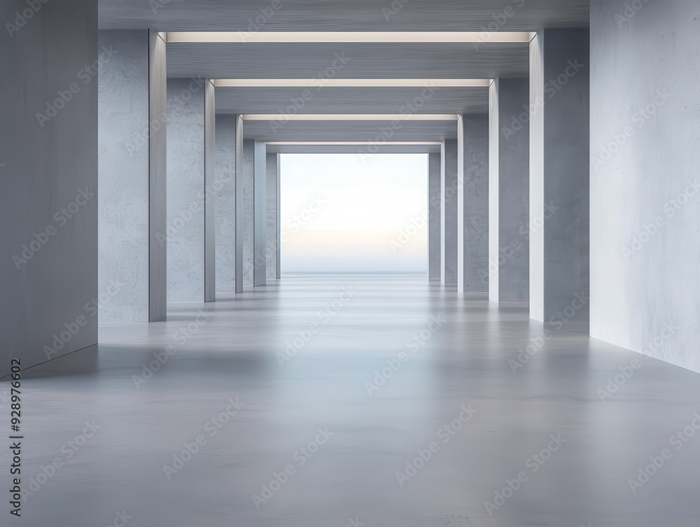 Economic downturn, empty office spaces, 3D illustration Economic downturn, empty office spaces, 3D illustration
