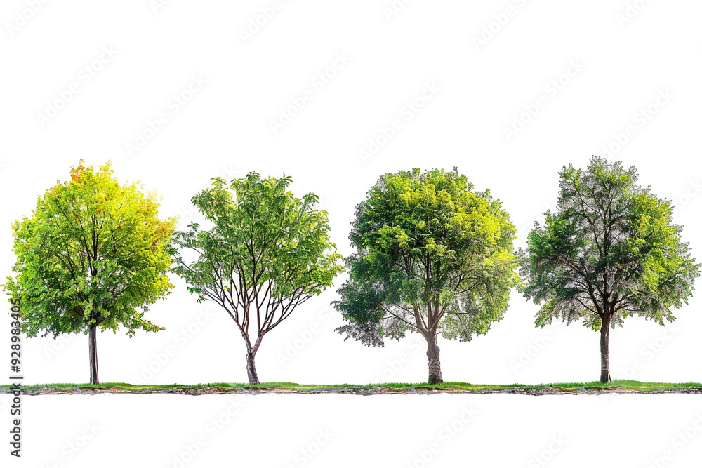 collection tree isolated on white background collection tree isolated on white background