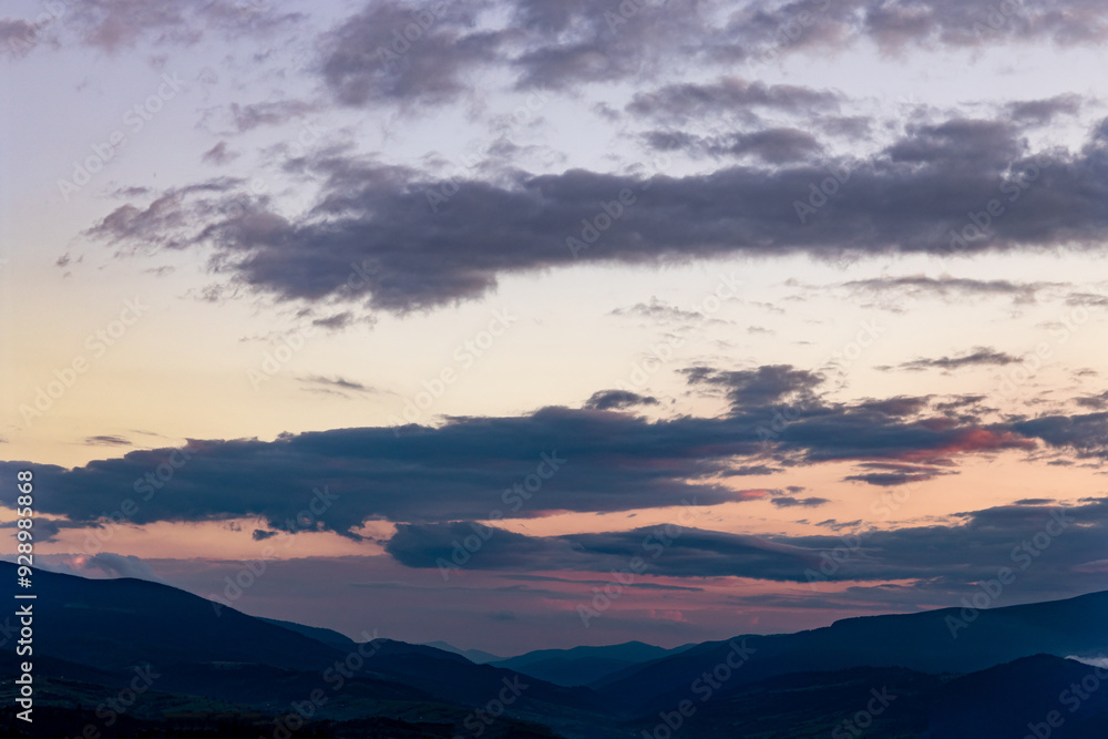 Beautiful landscape with clouds in the mountains at sunrise. Beautiful landscape with clouds in the mountains at sunrise.