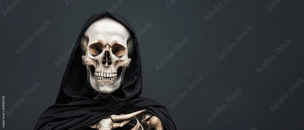 Skeleton enchanter with a cloak of shadows, blending into the darkness, human skeleton wizard, invisibility magic Skeleton enchanter with a cloak of shadows, blending into the darkness, human skeleton wizard, invisibility magic