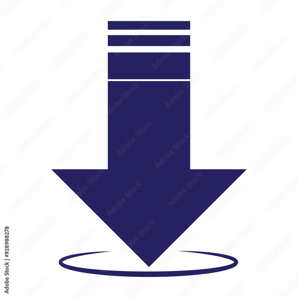 arrow down icon design illustration,glyph style design, designed for web and app