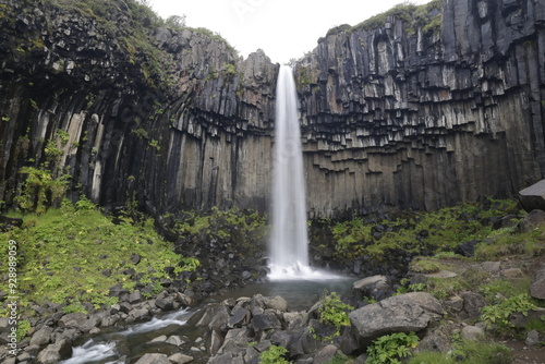 svartifoss waterfall, iceland photo