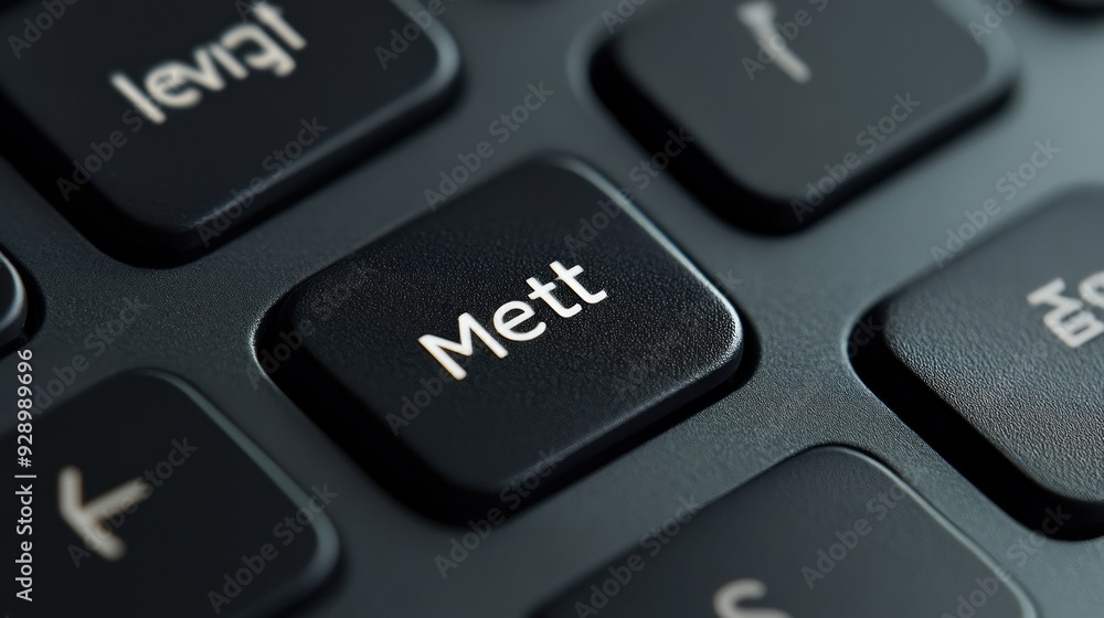 Close-up of a Black Keyboard with a White Close-up of a Black Keyboard with a White