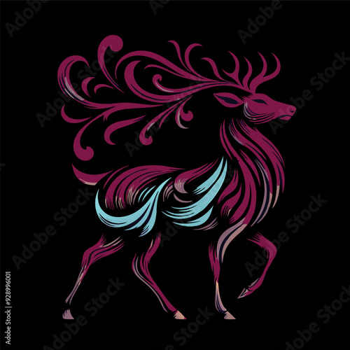 Deer vector silhouette illustrator Illustrator Artwork