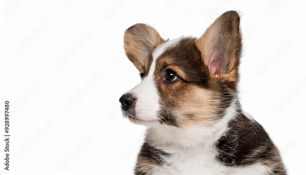ウェルシュ・コーギー・カーディガンの子犬のポートレート(Welsh Corgi Cardigan puppy portrait on white background)
ウェルシュ・コーギー・カーディガンの子犬のポートレート(Welsh Corgi Cardigan puppy portrait on white background)