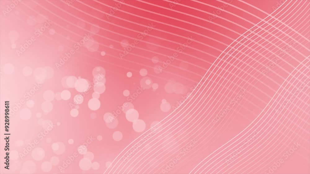 Red color simple wavy repeating lines with bokeh Particles abstract design modern background Red color simple wavy repeating lines with bokeh Particles abstract design modern background
