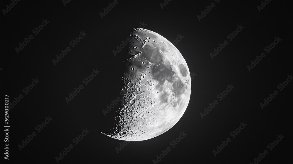 A close-up of a crescent moon in a clear night sky, the bright sliver of light contrasting beautifully with the surrounding darkness. A close-up of a crescent moon in a clear night sky, the bright sliver of light contrasting beautifully with the surrounding darkness.