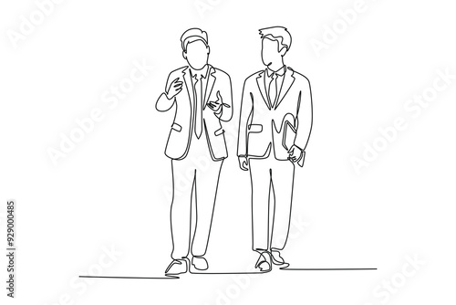 Starting a Business concept. Single line draw design vector graphic illustration.