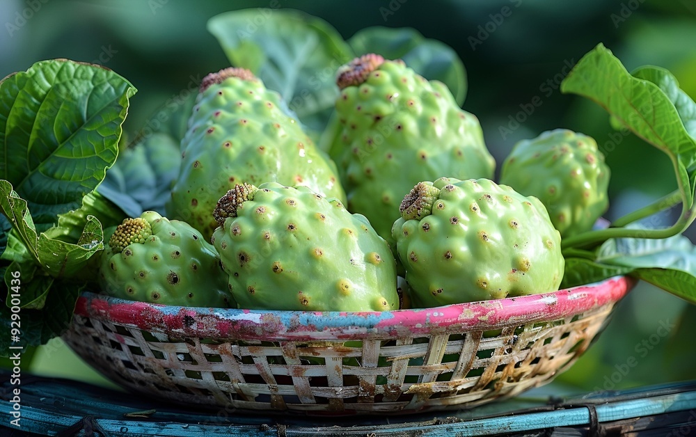 Fototapeta premium a bowl of green fruit. 