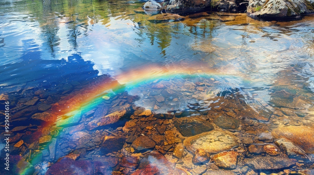 Rainbow Reflected in Water Rainbow Reflected in Water