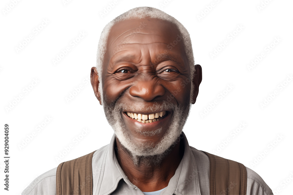 African elderly man smiling on transparent background. Subjects related to old age. Afro american. Black man. Transparent background png cutouts. Retirement home. African country. African elderly man smiling on transparent background. Subjects related to old age. Afro american. Black man. Transparent background png cutouts. Retirement home. African country.