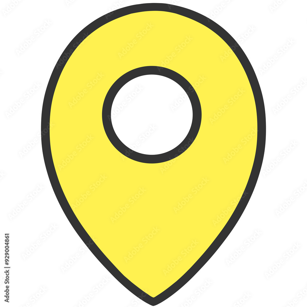 black outline yellow location icon black outline yellow location icon