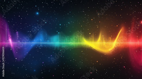 Full electromagnetic spectrum illustration: wave lengths frequency temperature