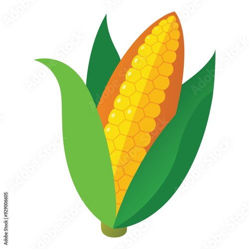 illustration of an testy corn isolated on white background