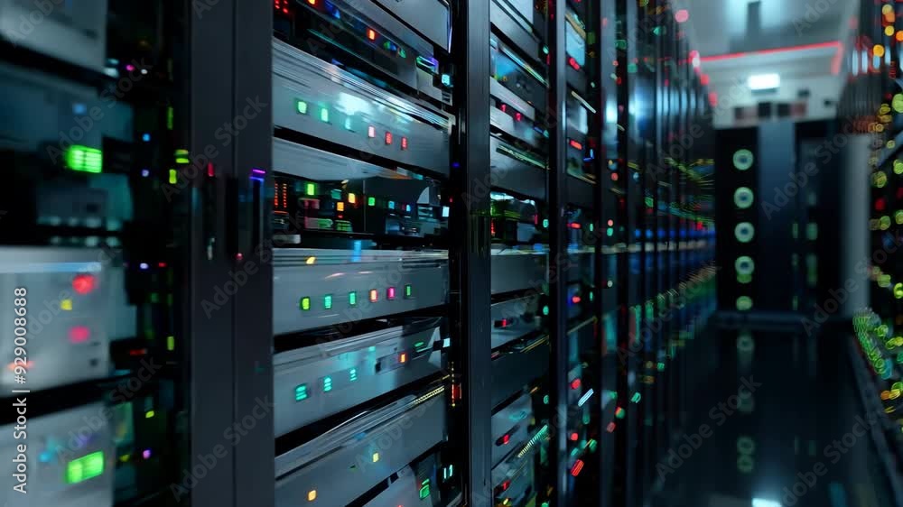 close up of high speed server CPU with pulsing lights, core of modern computing close up of high speed server CPU with pulsing lights, core of modern computing
