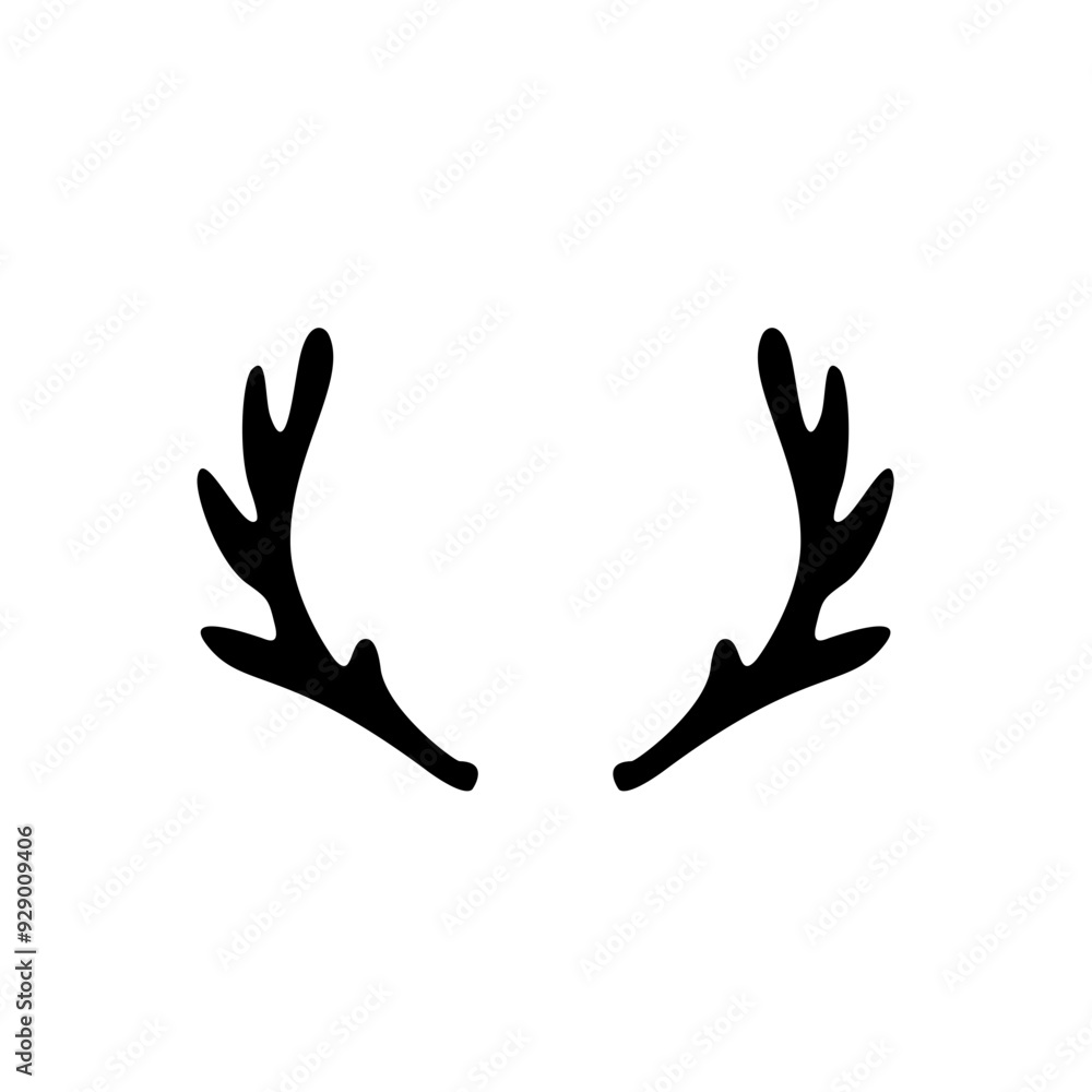 Hand drawn deer antlers vector illustration Hand drawn deer antlers vector illustration
