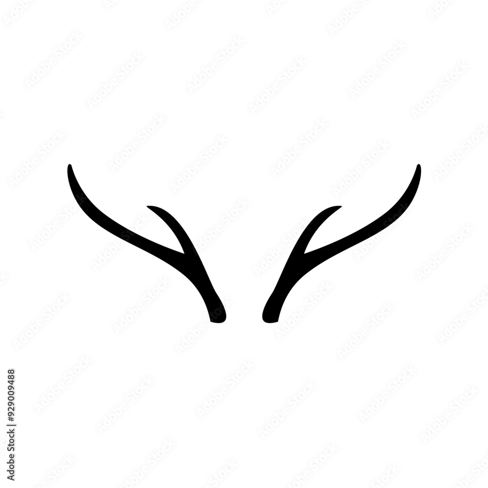 Hand drawn deer antlers vector illustration Hand drawn deer antlers vector illustration