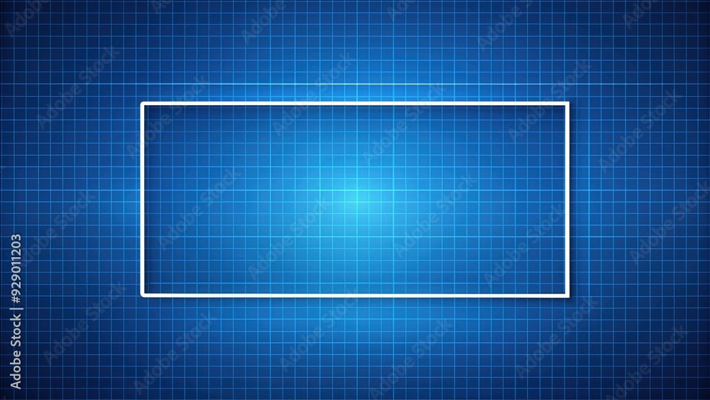 Minimalist blue background with empty white rectangle and subtle grid pattern, representing digital space for website banners, advertisements, or online promotional materials. Minimalist blue background with empty white rectangle and subtle grid pattern, representing digital space for website banners, advertisements, or online promotional materials.