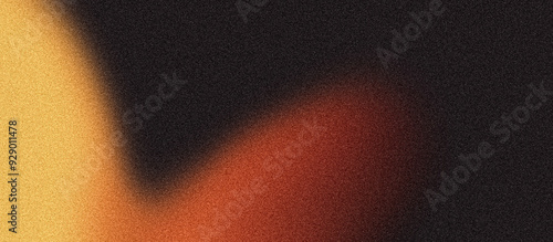 Obraz na płótnie Abstract background grainy gradient red orange glowing shape, black backdrop banner poster header design, noise texture, copy space w salonie