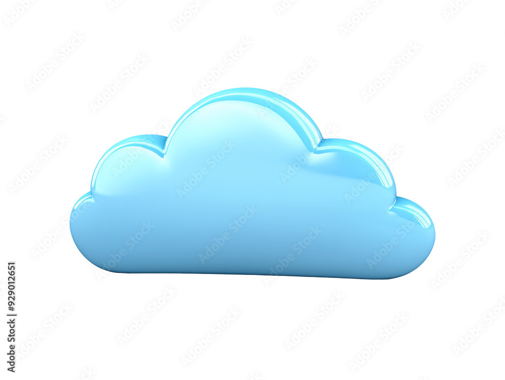 a blue cloud shaped object a blue cloud shaped object
