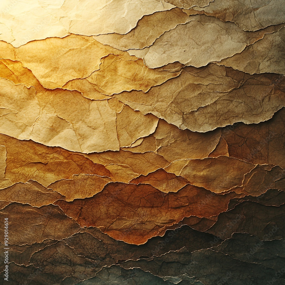 Textured Layered Composition of Recycled Materials Showcasing Eco Friendly Sustainability Textured Layered Composition of Recycled Materials Showcasing Eco Friendly Sustainability