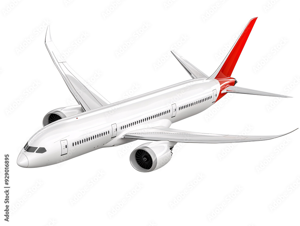 a white and red airplane a white and red airplane