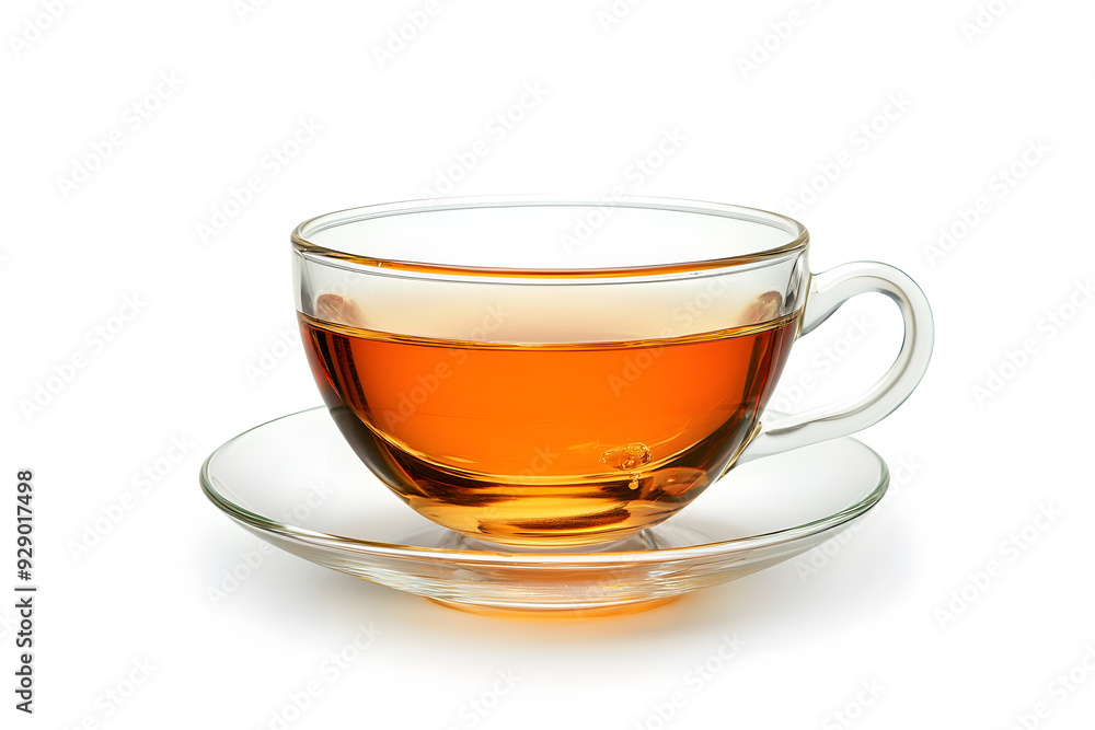 Glass tea cup isolated on white background Glass tea cup isolated on white background