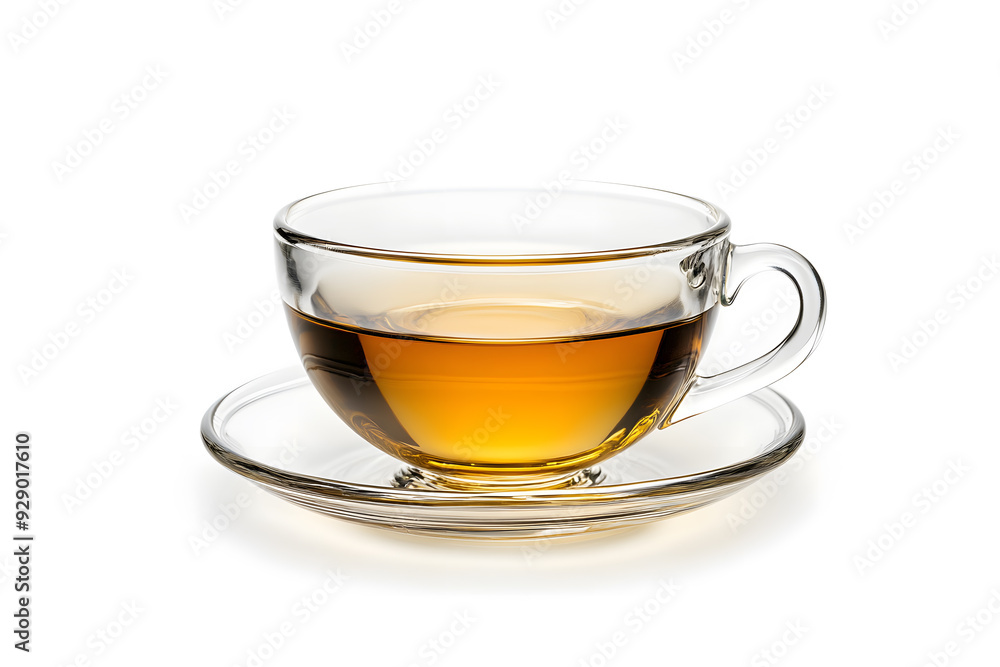 Glass tea cup isolated on white background Glass tea cup isolated on white background
