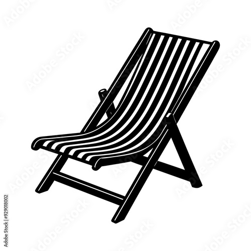 A Striped Beach Chair
