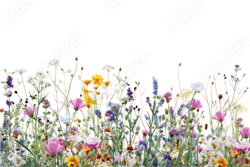 Fototapeta Naklejka Na Ścianę i Meble -  PNG Colorful wildflowers in bloom
