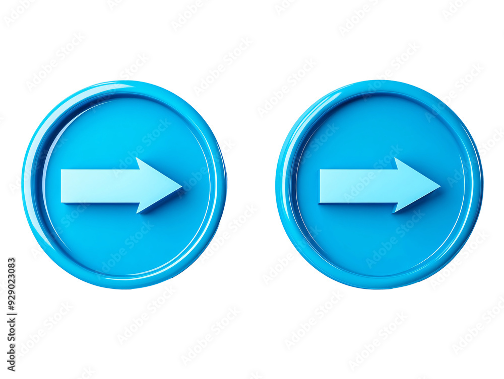 a blue circular signs with arrows a blue circular signs with arrows