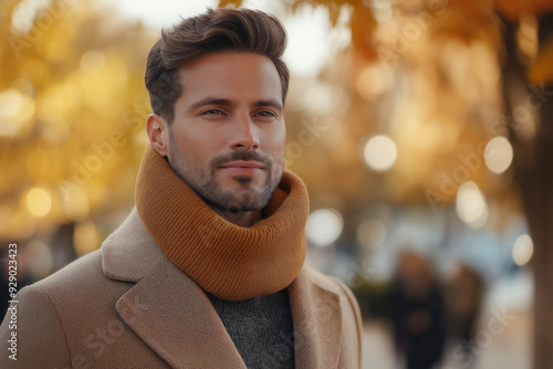 Man Fashion Model In Autumn