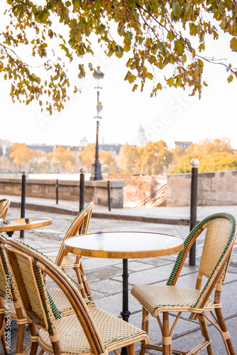Canvas Print Paris france autumn cafe