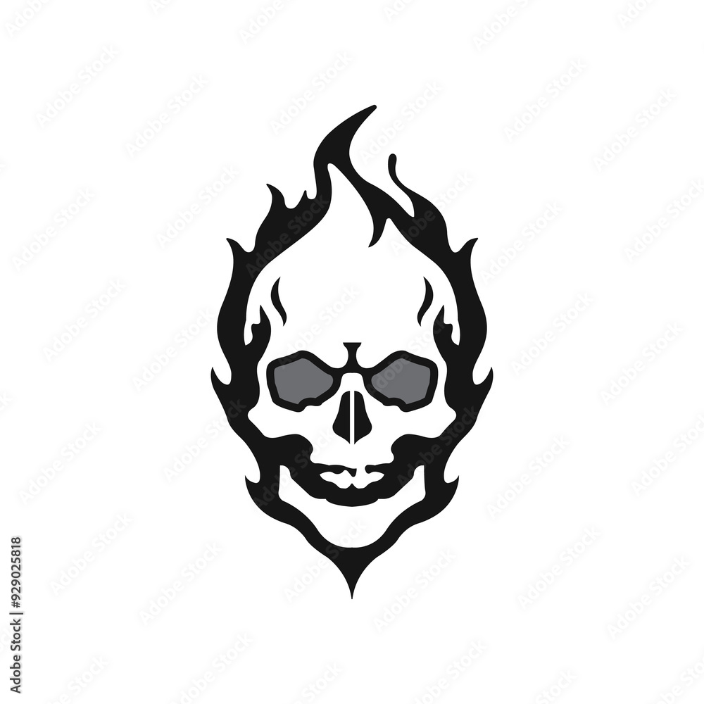 Esports logo skull fire for your elite team, mask horror symbol Esports logo skull fire for your elite team, mask horror symbol