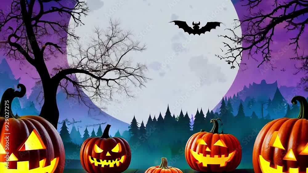 Halloween funny pumpkin Jack O Lantern cartoon style background with copy space. Halloween funny pumpkin Jack O Lantern cartoon style background with copy space.