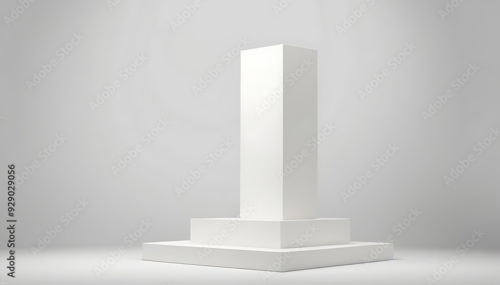 Empty gallery interior with circle podium, columns and inclined walls. Modern building corridor, museum hall with white round platform and pillars,10 Empty gallery interior with circle podium, columns and inclined walls. Modern building corridor, museum hall with white round platform and pillars,10