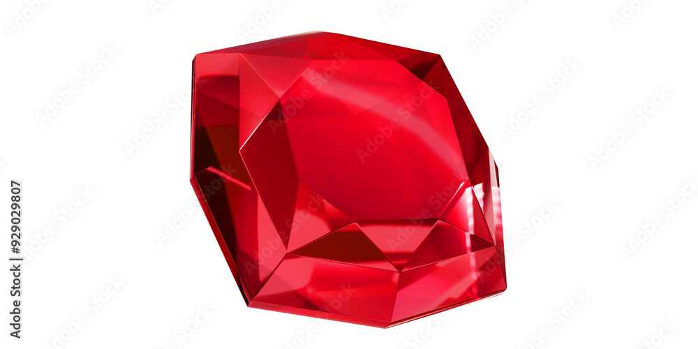 Ruby Gem on transparent background, red gemstone diamond isolated. Ruby Gem on transparent background, red gemstone diamond isolated.