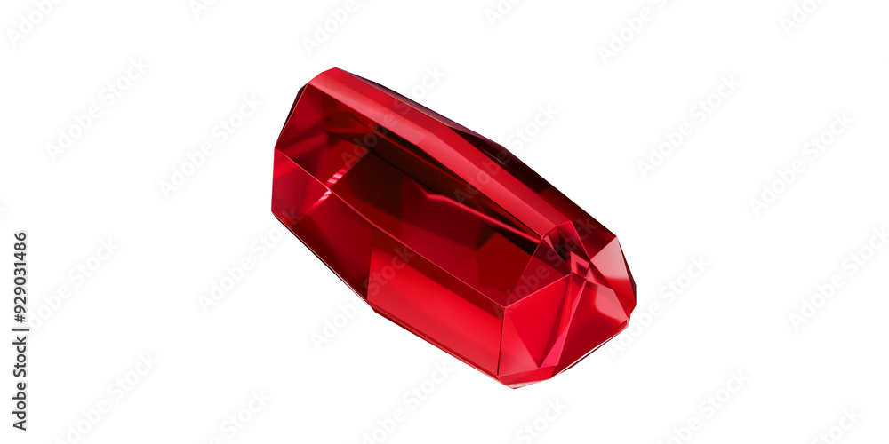 Ruby Gem on transparent background, red gemstone diamond isolated. Ruby Gem on transparent background, red gemstone diamond isolated.