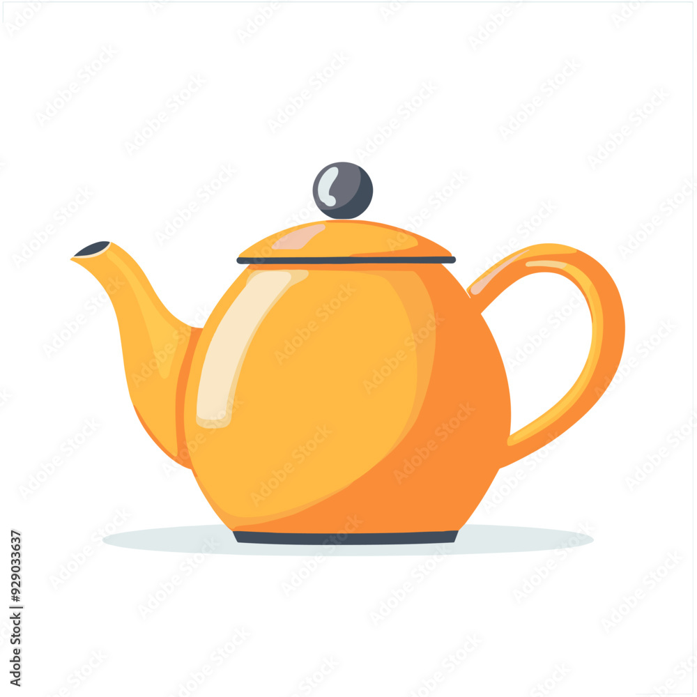 vector teapot on white background . Generative AI vector teapot on white background . Generative AI