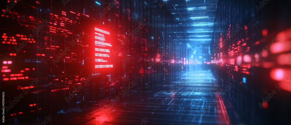 Cyber Security Breach Network Attack Illustration with Exposed Sensitive Data, Red Alert Signals, and Bypassed Encryption Cyber Security Breach Network Attack Illustration with Exposed Sensitive Data, Red Alert Signals, and Bypassed Encryption