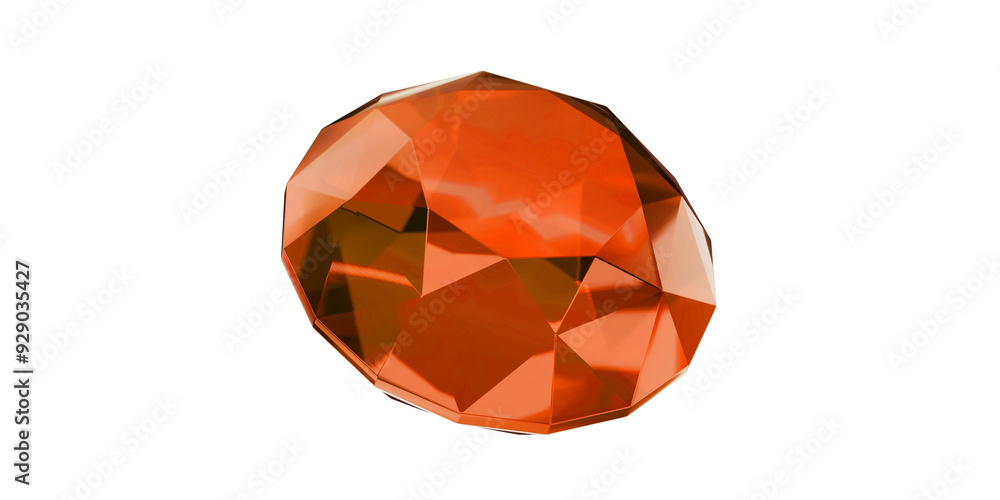 Amber Gem on transparent background, orange gemstone diamond isolated. Amber Gem on transparent background, orange gemstone diamond isolated.