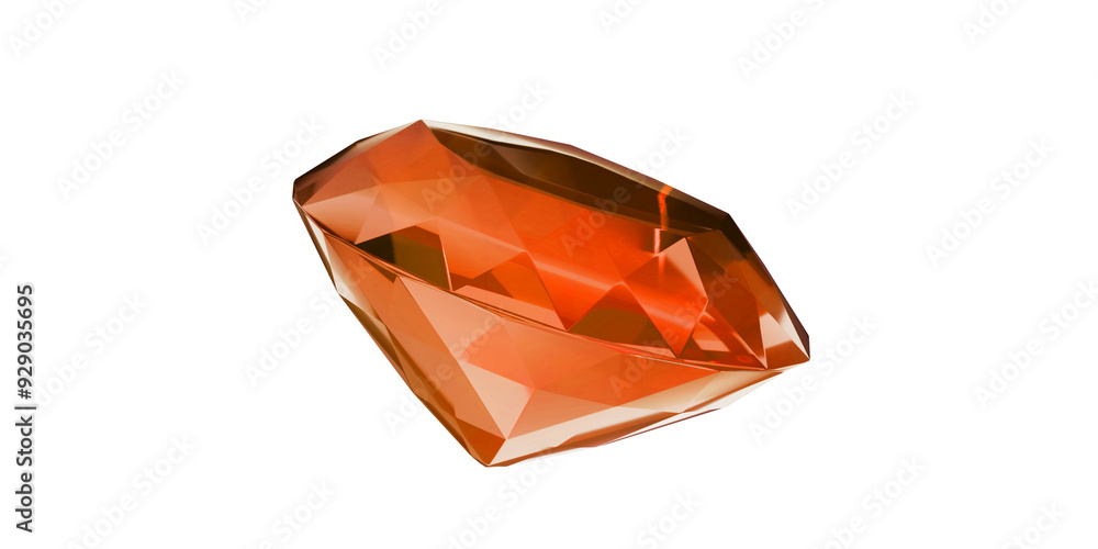 Amber Gem on transparent background, orange gemstone diamond isolated. Amber Gem on transparent background, orange gemstone diamond isolated.