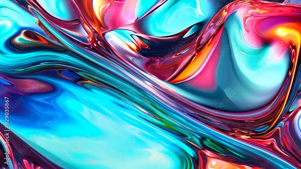 Abstract painting effect transforming and morphing