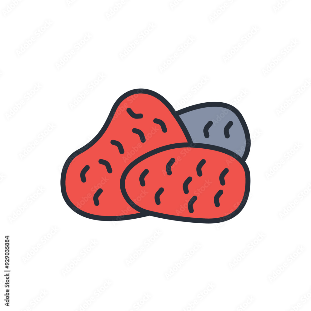 Potato icon. vector.Editable stroke.linear style sign for use web design,logo.Symbol illustration. Potato icon. vector.Editable stroke.linear style sign for use web design,logo.Symbol illustration.