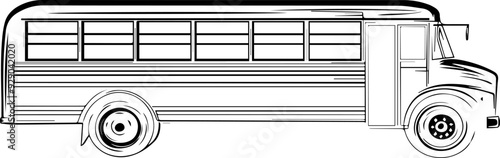 A school bus with classic design body