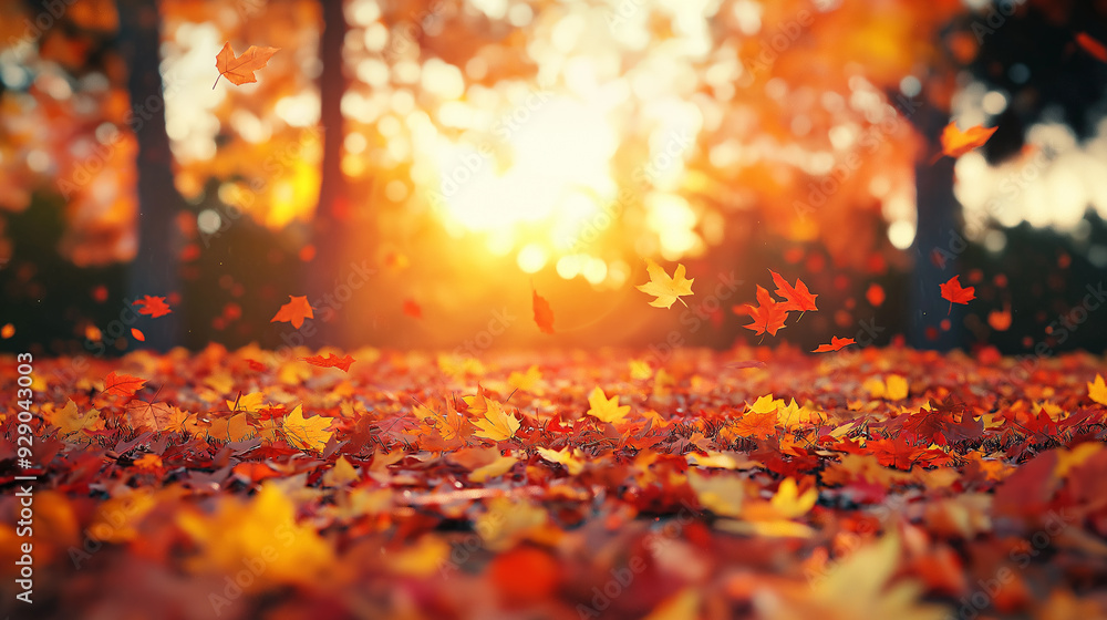 A photo of a wet sidewalk with leaves scattered on it A photo of a wet sidewalk with leaves scattered on it