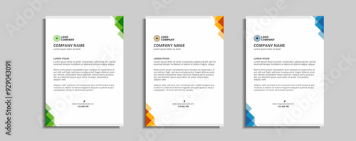 modern corporate letterhead template design
