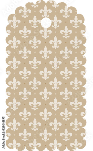 decorated label - basic tag - Vector graphic in damask style - ideal as a package sealer, gift tag, jam, liquor, card, jars, bottles, for cricut, sublimation, cutting plotter		